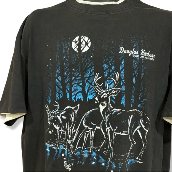 Vintage 90s WildLife New Brunswick Deer T-Shirt - Picture 2 of 3